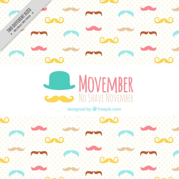 Vector gratuito fondo con bigotes para movember