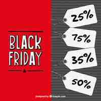 Vector gratuito fondo de black friday con etiquetas