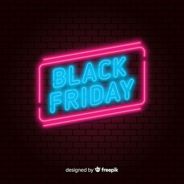 Fondo black friday neon