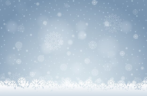 Un fondo blanco de copo de nieve