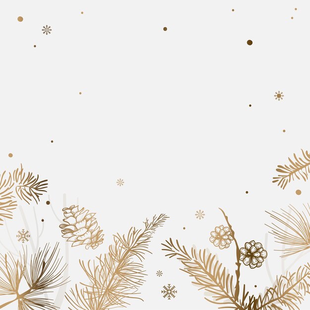 Fondo blanco con decoración de invierno
