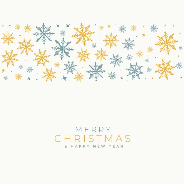 Fondo blanco con diseño de patrón de copos de nieve de Navidad