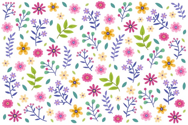 Fondo blanco floral de la margarita de patrones sin fisuras