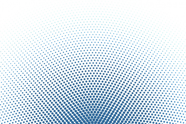 Fondo blanco con fondo de semitono redondo azul
