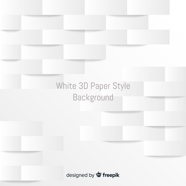 Fondo blanco con formas tridimensionales de papel