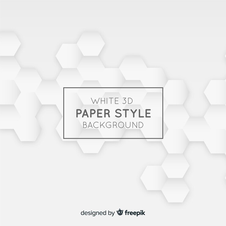 Vector gratuito fondo blanco con formas tridimensionales de papel
