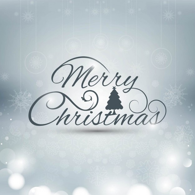 Fondo blanco con lettering para navidad