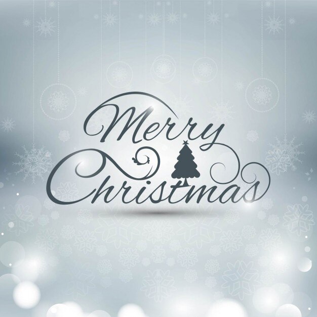 Fondo blanco con lettering para navidad