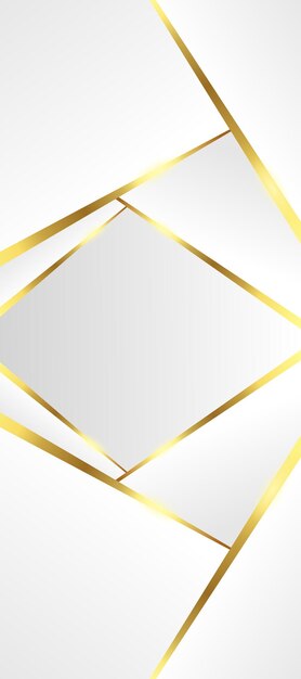 Fondo blanco con líneas doradas geométricas