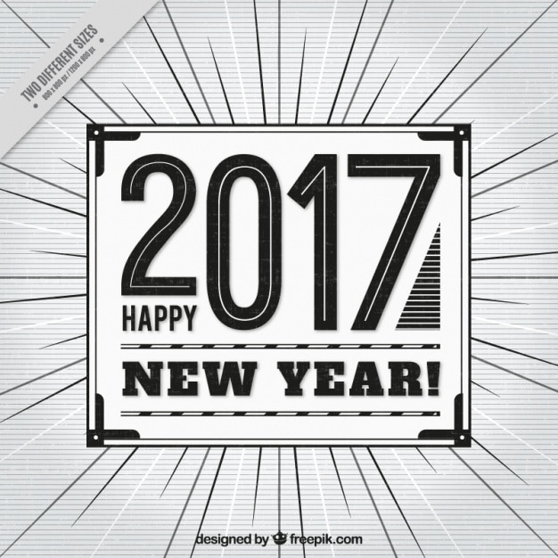 Vector gratuito fondo blanco y negro con lineas para año nuevo