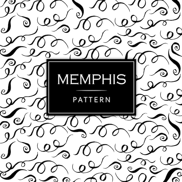 Fondo blanco y negro moderno memphis pattern