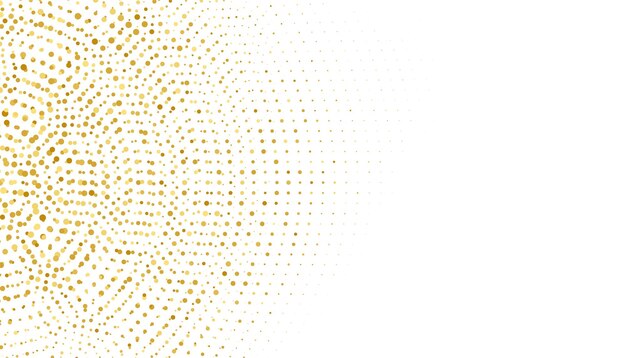 Fondo blanco de patrón de semitono dorado lujoso para un vector de fondo moderno