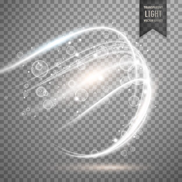 Fondo blanco transparente efecto de luz