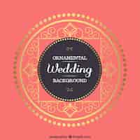 Vector gratuito fondo de boda ornamental