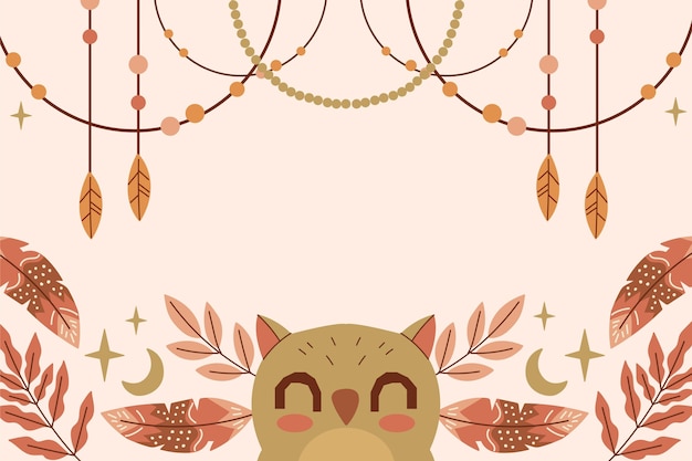 Fondo boho dibujado a mano