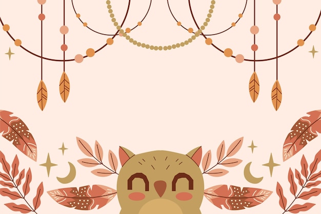 Vector gratuito fondo boho dibujado a mano