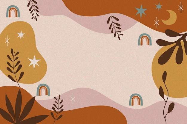 Fondo boho dibujado a mano