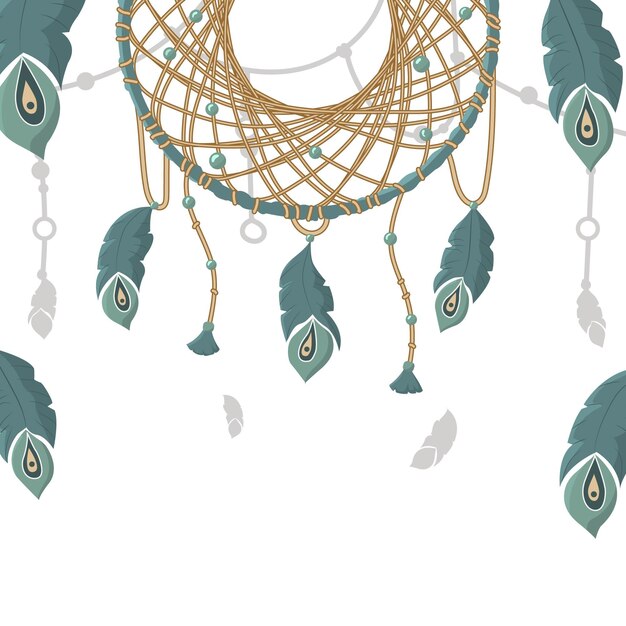 Fondo boho dibujado a mano