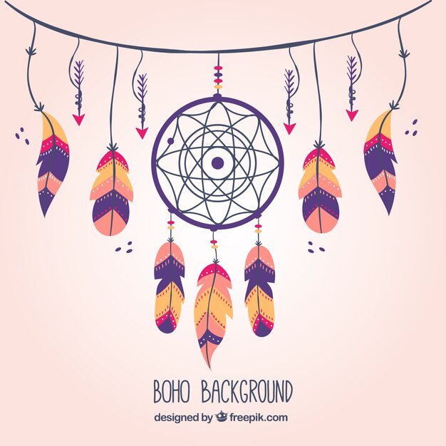 Fondo boho en estilo hippie
