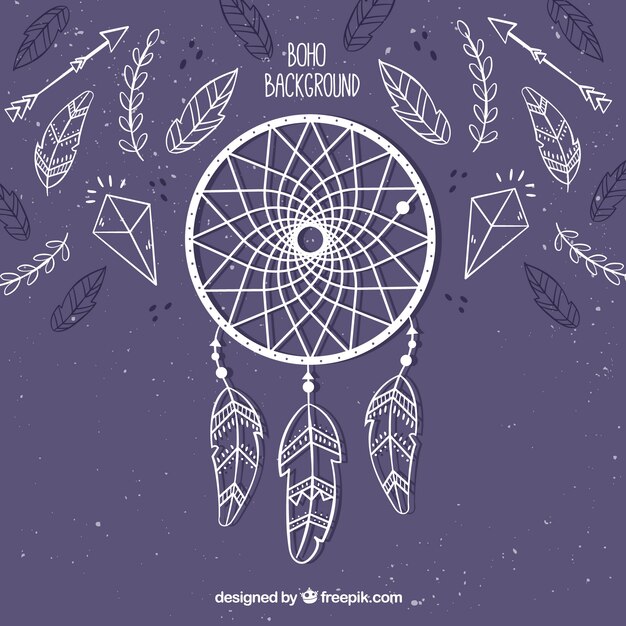Fondo boho en estilo hippie