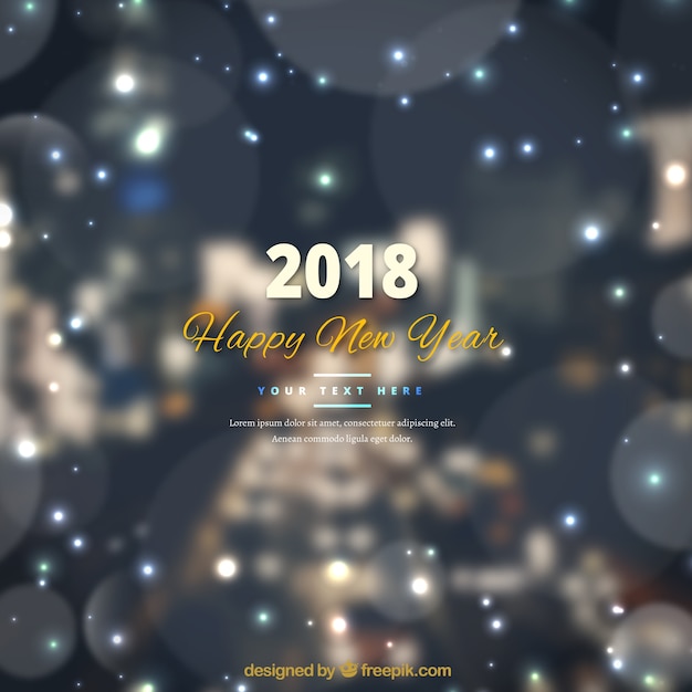 Vector gratuito fondo bokeh de 2018