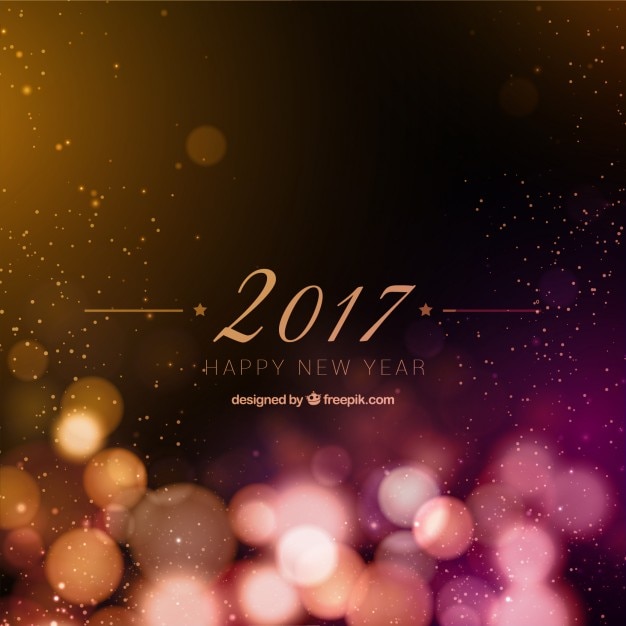 Fondo bokeh de año nuevo 2017