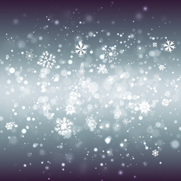 Vector gratuito fondo bokeh de copos de nieve