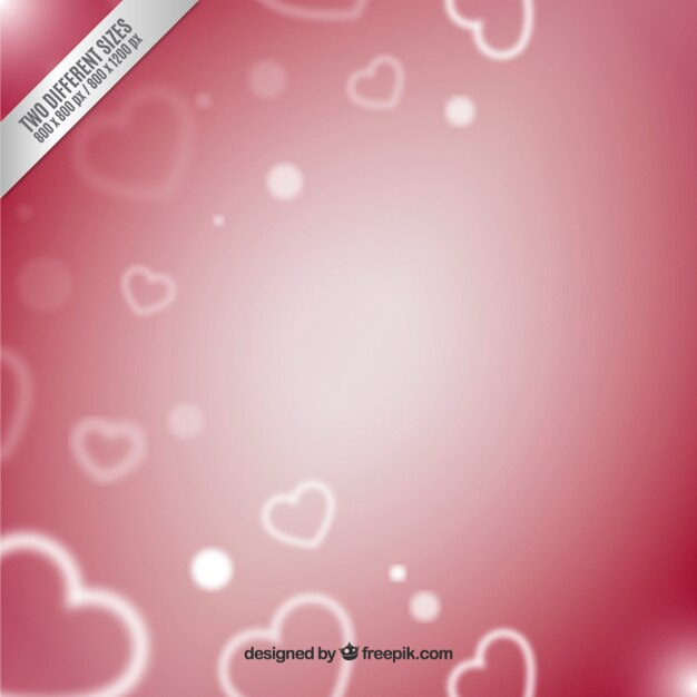Vector gratuito fondo de bokeh de los corazones