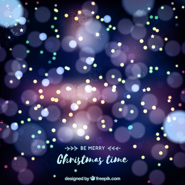 Fondo bokeh desenfocado de navidad 