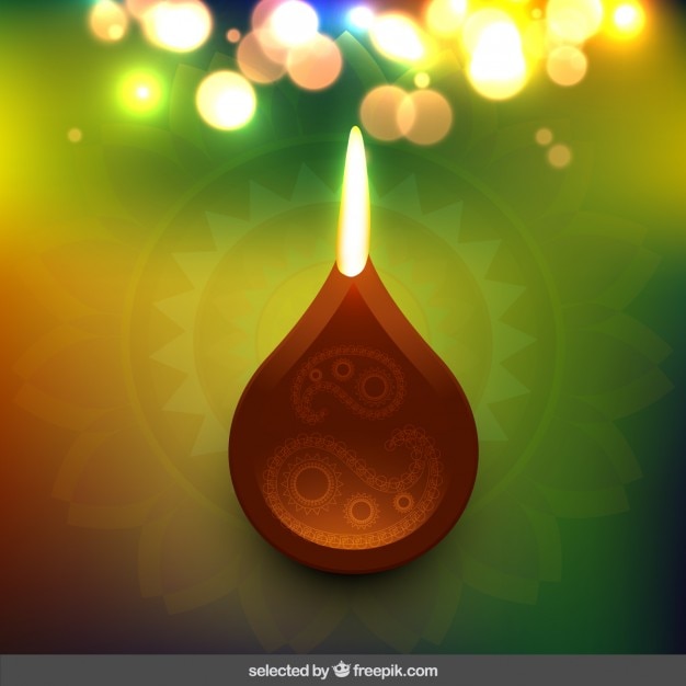 Vector gratuito fondo bokeh diwali