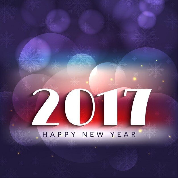 Fondo bokeh estiloso de año nuevo 2017
