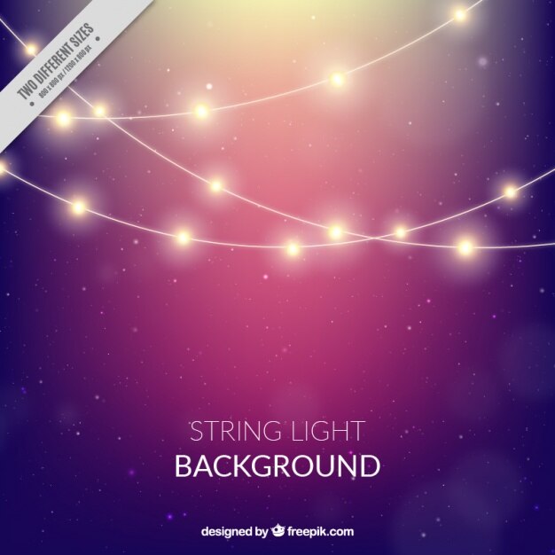 Fondo bokeh de guirnaldas de luces
