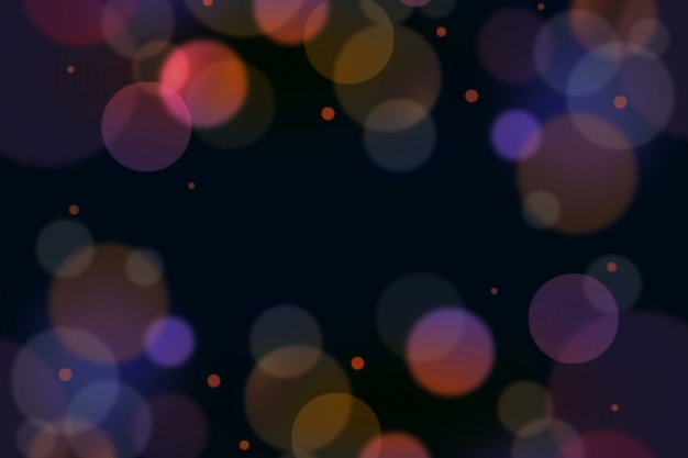 Vector gratuito fondo bokeh con luces borrosas