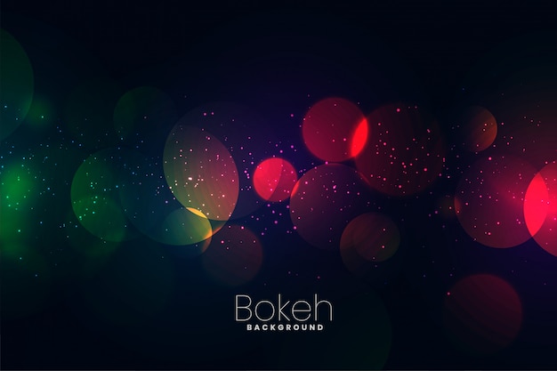 Vector gratuito fondo de bokeh de luces de neón oscuro atractivo