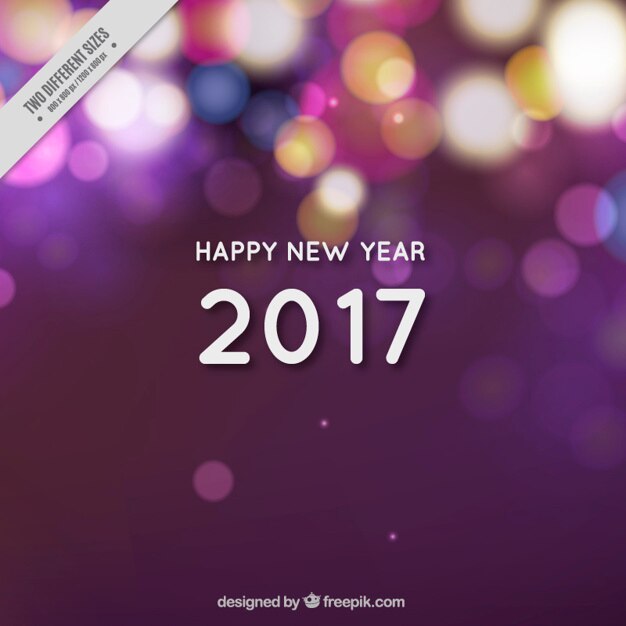 Fondo bokeh morado de año nuevo