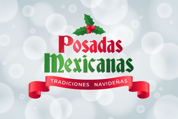 Fondo bokeh posadas mexicanas