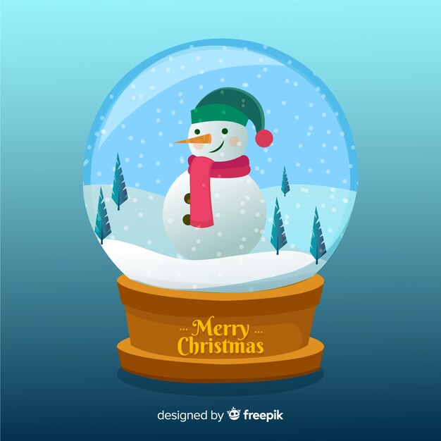 Fondo bola de nieve de navidad