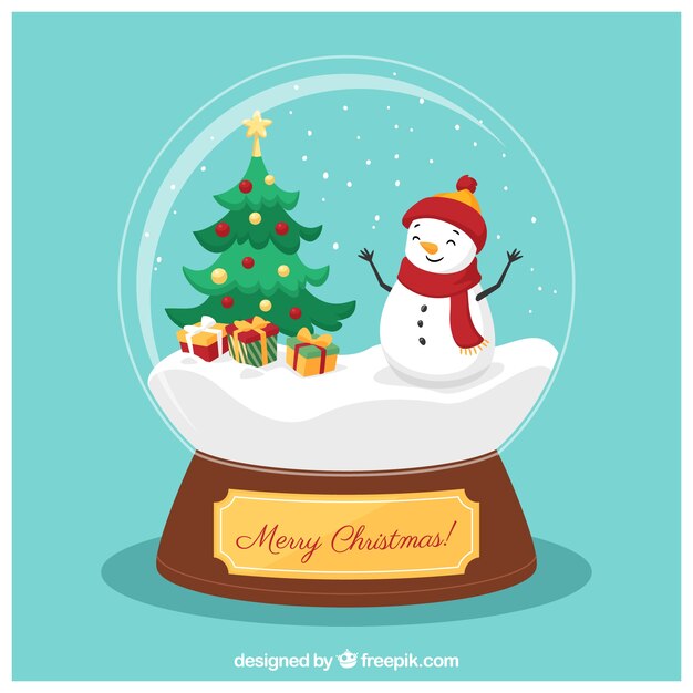 Fondo de bola de nieve navideñas
