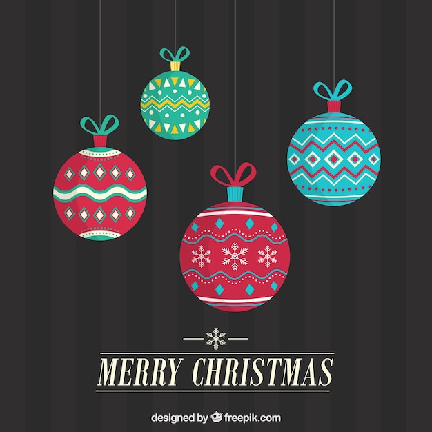 Fondo bolas de navidad colgando