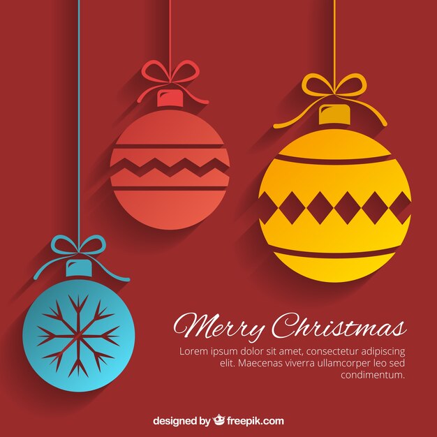 Fondo de bolas de navidad de colores