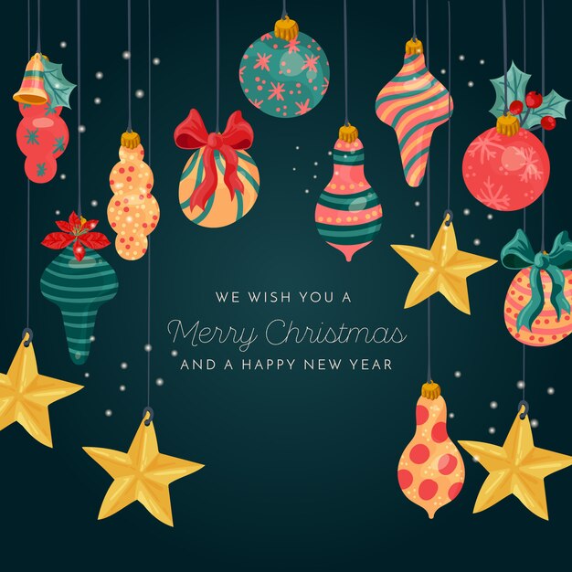 Fondo de bolas de navidad