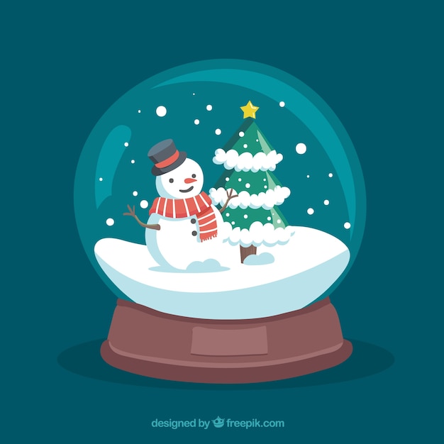 Vector gratuito fondo de bolas de nieve navideñas decorativas
