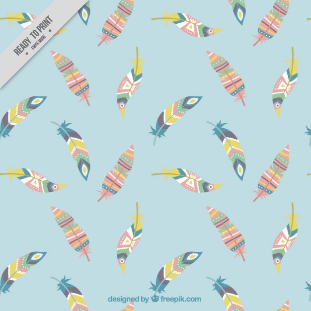 Fondo de bonitas plumas en colores pasteles