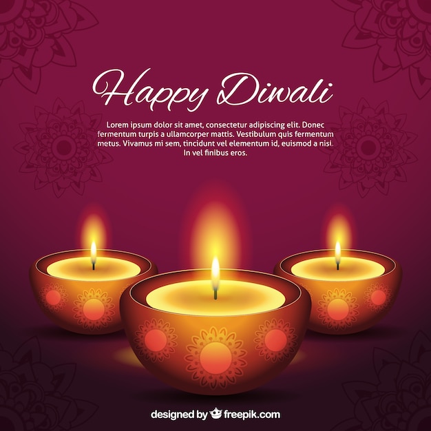 Vector gratuito fondo bonito de diwali