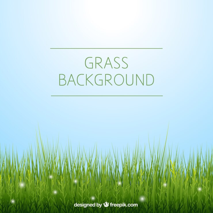 Vector gratuito fondo bonito con hierba verde y formas brillantes