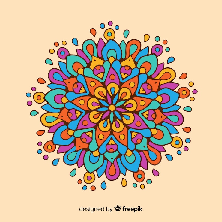 Vector gratuito fondo con bonito mandala