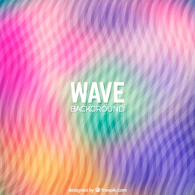 Fondo bonito con ondas coloridas