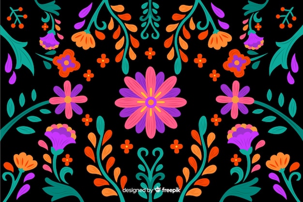 Fondo bordado floral