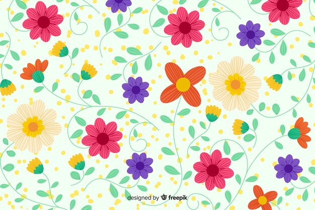 Fondo de bordado mexicano de flores