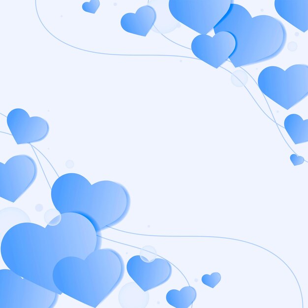 Fondo de borde decorado con corazón de vector